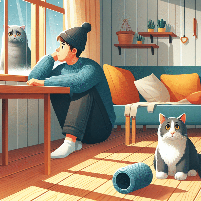ท่าทางปกป้องแมวที่หลายหนีออกจากบ้าน